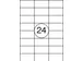 Etiketten: Wit, 70X36 Mm, 100 Vel, 24/Vel