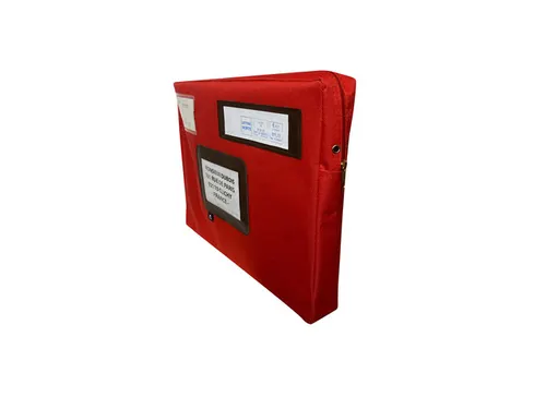 POCSOU professionele posttas rood nylon 42 x 32 cm met extra vak