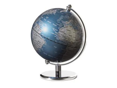 TROIKA Wereldbol Gagarin 13cm Chroom Blauw-zilver