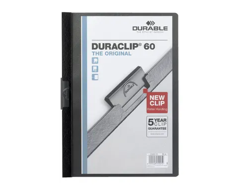 Klemmap Durable Duraclip A4 6mm 60 vellen zwart