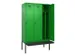 locker met bank,voor scheiding van kleding,HxBxD 2120x1200x815mm,3vak