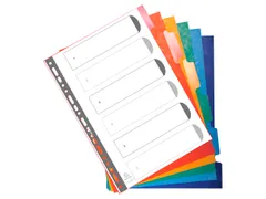 Tabblad Glanskarton 225 Gram A4 6Tabs