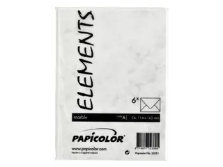 Envelop Papicolor C6 114x162mm Marble grijs Gegomd - 3