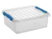 Q-line opbergbox 25L transparant blauw - 50c40c18cm