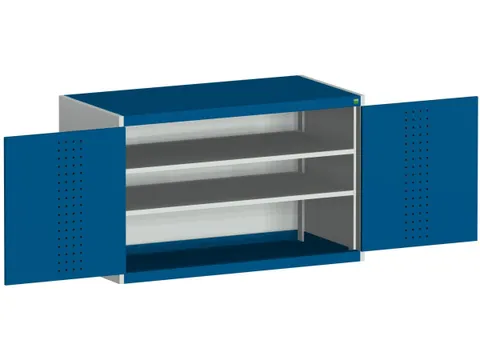 kast met geperforeerde platen,HxBxD 800x1300x525mm,2xStalen bodem