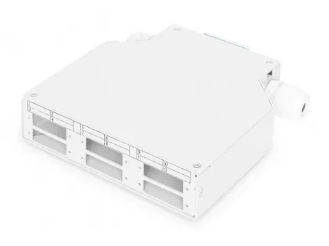 DIN-railadapter voor 6x SC/DX-koppelingen Grijs