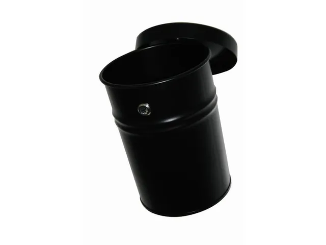 afvalbak,vlamdovend,16l,HxØ 340x245mm,wandmontage,kop zwart