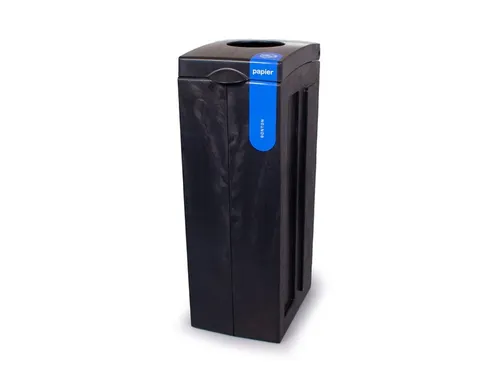 Bonton Original prullenbak 70 liter zwart blauw