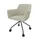 Bezoekersstoel 4-Voet/4Wielen Ronde Buis Donkergrijs Beige