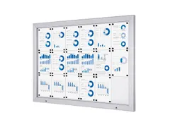 Vergrendelbaar Notitiebord Alpha Vitrine Indoor/Outdoor 18xA4 Zilver