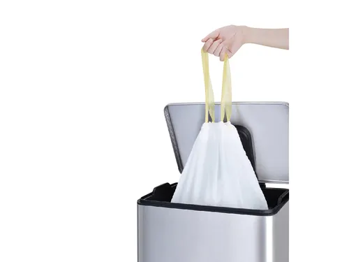 Afvalzak EKO MDPE type A met trekband 35x40cm 3-6L wit