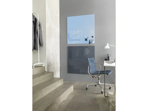 Glasmagneetbord Naga 100x100cm grijs