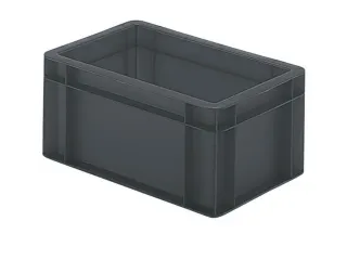 Euronorm-stapelbak 5.5l 145x300x200mm Wanden/bodem Gesloten Grijs - 1