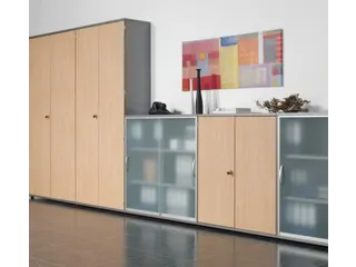 kantoorkast,HxBxD 770x1200x430mm,decor romp esdoorn,decor front noten - 2