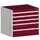 ladekast HxBxD 700x800x525mm 5laden romp RAL7035 front RAL3004