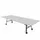klaptafel,HxBxD 750x3200x1200mm,hoekig,4voeten donkergrijs,ovale buis