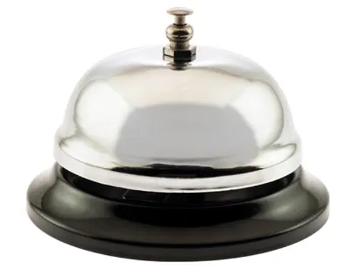 Receptiebel, uit staal, diameter 85 mm