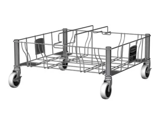 transportwagen,v. 2xafvalverzamelaar 60/87l,laad H 228mm,LxB 523x508mm - 1