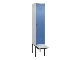 locker met bank,HxBxD 2120x400x815mm,1vak,vak B 400mm,draaigrendel - 1