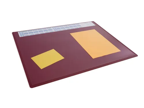 Schrijfonderlegger Rood 650x500 mm met transparant afdekvel PP