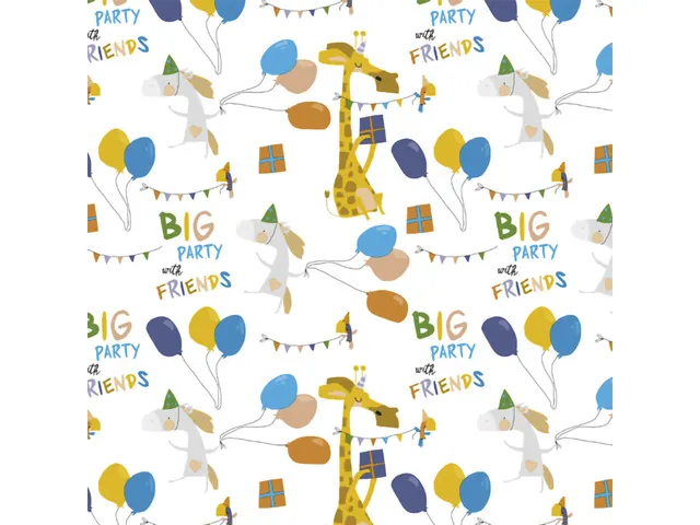 Cadeaupapier Kangaro kind dessins assorti, 70 x 200 cm