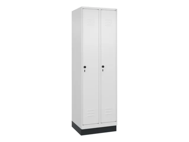 locker,HxBxD 1950x600x500mm,2vak,vak B 300mm,draaigrendel,sokkel