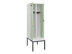 locker met bank,voor scheiding van kleding,HxBxD 2120x600x815mm,2vak