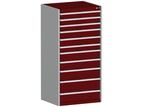 ladekast HxBxD 1600x800x750mm 11laden zware lasten RAL7035 RAL3004