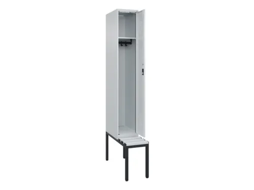 locker met bank,HxBxD 2120x300x815mm,1vak,vak B 300mm,cilinderslot