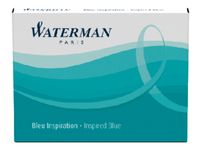 Inktpatroon Waterman internationaal kort Zuidzee Blauw 6 stuks
