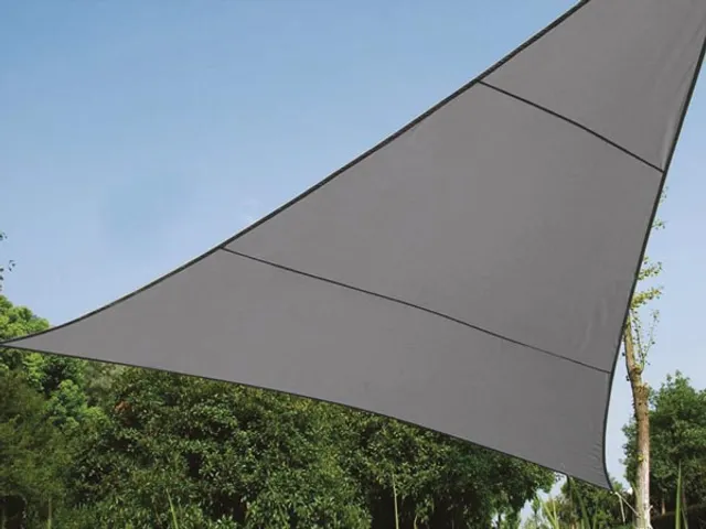Voile solaire perméable triangulaire 3,6x3,6x3,6m Anthracite
