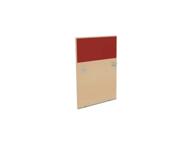 baliepaneel,v. bureau,aanbouw links,B 800mm,NE-esdoorn,BN4011-rood