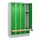 locker met bank,HxBxD 1950x1200x815mm,4vak,vak B 300mm,cilinderslot