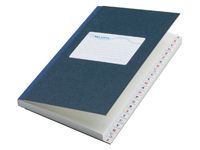 Notitieboek Atlanta met alfabet gelinieerd blauw 165x105mm