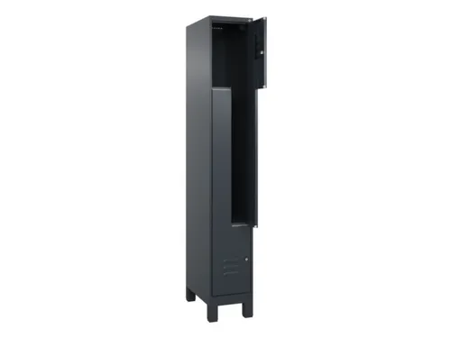 Z-garderobekast,HxBxD 1950x300x500mm,vak B 150/300mm,cil.-slot,voeten