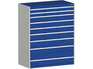 ladekast HxBxD 1600x1300x750mm 9laden zware lasten RAL7035 RAL5010 - 2