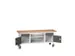 werkbank,HxBxD 830x2000x600mm,multiplexblad,uitrusting: 2laden,2kasten