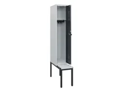 locker met bank,HxBxD 1950x300x815mm,1vak,vak B 300mm,draaigrendel
