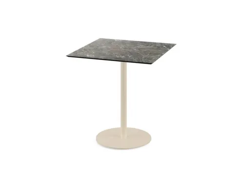 bistrotafel,HxBxD 730x700x700mm,rechthoekig,schotelvoet zandkleuren