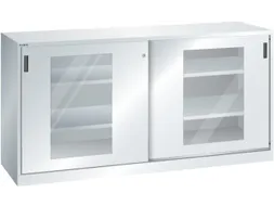 venster-schuifdeurkast 1000x2000x580mm 4xStalen bodem RAL7035
