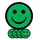 Magneet smiley 75mm emotie blij groen 5 stuks
