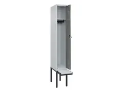 locker met bank,HxBxD 2120x300x815mm,1vak,vak B 300mm,draaigrendel