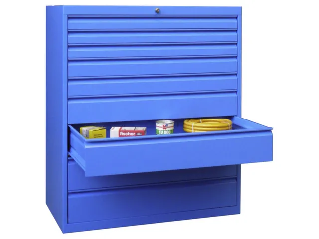 ladekast HxBxD 1200x1023x600mm 9laden RAL7035 front RAL7035