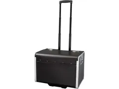 Trolley pilotenkoffer Alassio PARMA zwart imitatieleer.