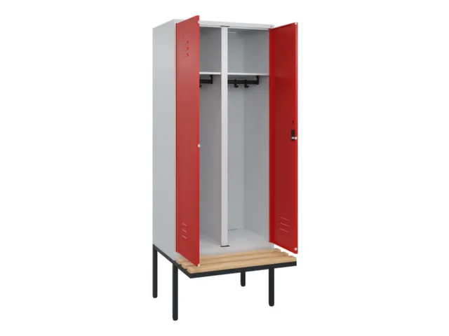 locker voor scheiding van kleding,HxBxD 2120x800x815mm,2vak