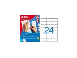 Witte Etiketten Ft 70x37mm (BXH), 2.400 Stuks, 24 Per Blad (1273)
