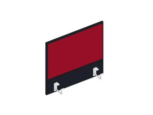 baliepaneel,v. bureau,aanbouw links,B 600mm,CC-zwart,BN4011-rood