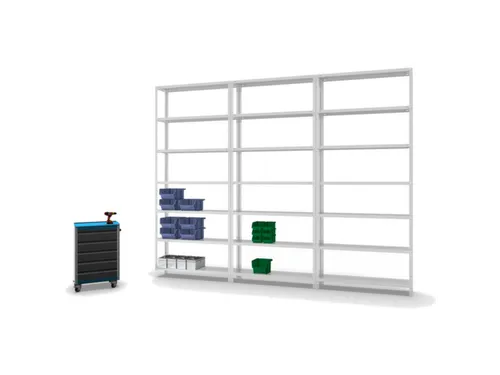 magazijnstelling,grondveld,HxBxD 3000x1300x300mm,vaklast 350kg