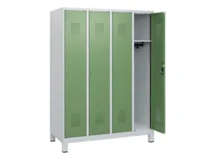 schoollocker,HxBxD 1630x1200x500mm,4vak,vak B 300mm,cil.-slot,voeten