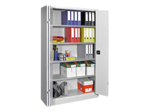 Vouwdeurkast 1950x1200x400mm 4legborden Verzinkt Ral7035 Front Ral7035